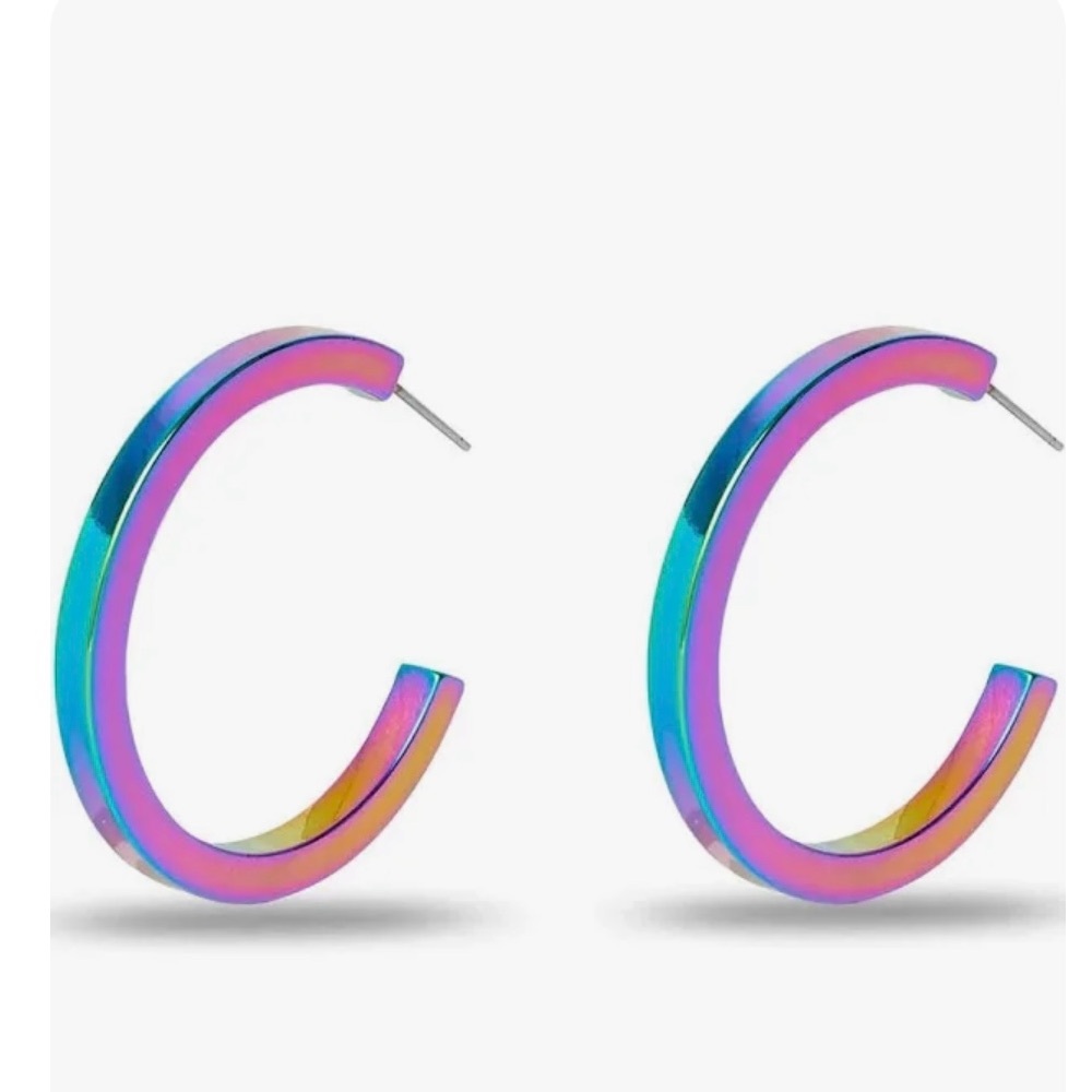 Lele Sadoughi Disco Fever Hoops NWOT